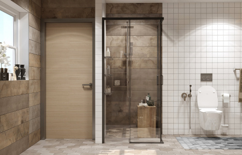 Душевое ограждение Ambassador Queen 11011203Black (900x900x2000), 1 место фото 3