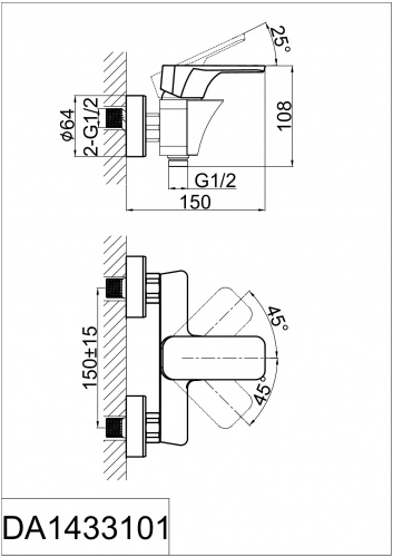 Смеситель для душа D&K Berlin Technische (DA1433115) фото 5