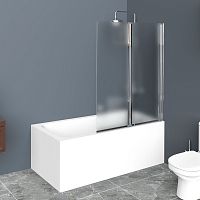 Душевая шторка на ванну BelBagno UNO-V-2-90/150-P-Cr-R