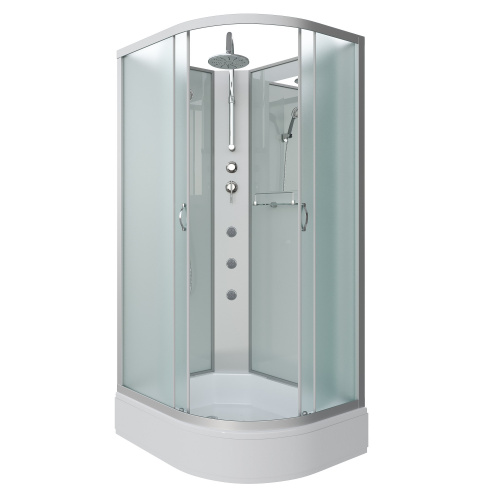 Душевая кабина Niagara NG-33094-14LBKTG (1000х900х2100-2400) средний поддон (26см) стекло МАТОВОЕ 4 места
