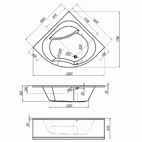 Ванна акриловая Kolpa San Libero 180х90 фото 3