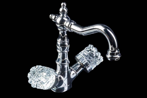 Смеситель для умывальника, высокий CRYSTAL Хром (двуручковый)