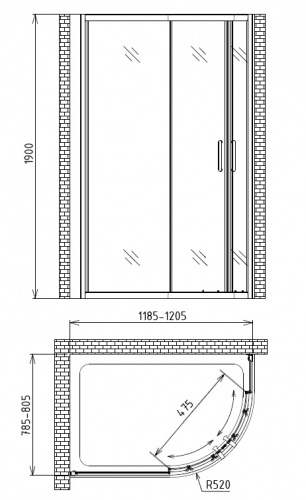 Душевой уголок Gemy Victoria S30182 фото 5