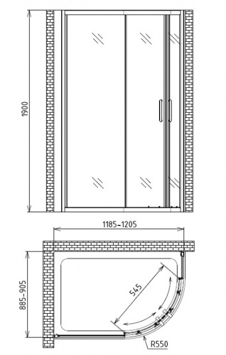 Душевой уголок Gemy Victoria S30202M фото 5