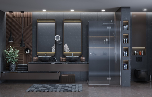 Душевое ограждение Ambassador Diamond 12011103R (1000x1000x2000), 1 место фото 3