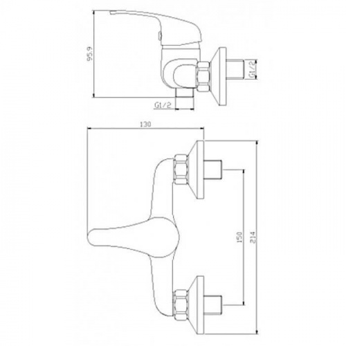 Смеситель для душа Rossinka Y (Y35-41) фото 2