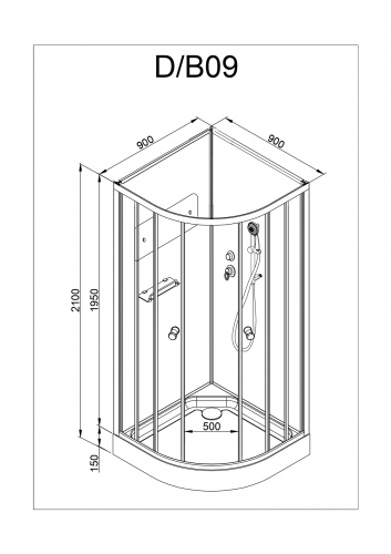 Душевая кабина AvaCan D09 фото 24