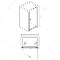 Душевая дверь RGW HO-04 Тонированное 800