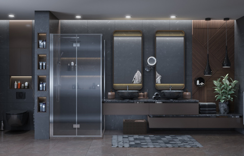 Душевое ограждение Ambassador Diamond 12011105L (900x900x2000), 1 место фото 3