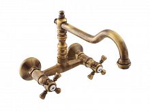 MK302.5/28SM MORAVA RETRO - смеситель кухонный настенный, ЦВЕТ БРОНЗА RAV Slezak