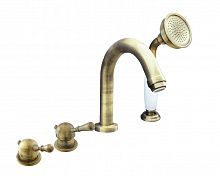 L062.5PSM LABE смеситель каскадный на 4 отверстия, ЦВЕТ БРОНЗА RAV Slezak