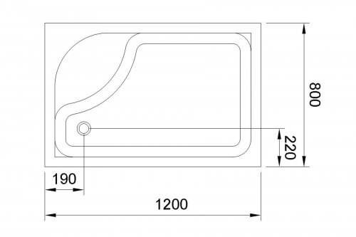 Душевой поддон Royal Bath  RB 8120BP 1200x800x450 левый фото 2
