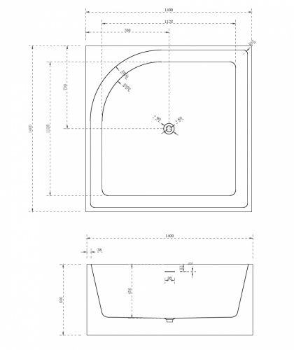 Акриловая ванна ABBER AB9337 фото 5