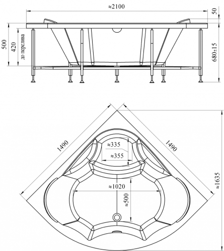 Акриловая ванна Radomir Vannesa «Сандра» фото 3