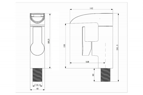 Смеситель для раковины OneLife P08-921cr полимерный фото 2