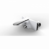 WW MX Арт. ESSEN 603 WT Хром-белый. Смеситель для ванны однорычажный. С изливом.