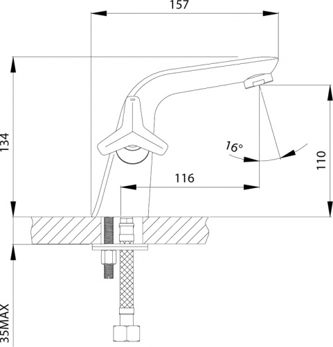 Смеситель для раковины Rossinka RS41 (RS41-61) фото 2