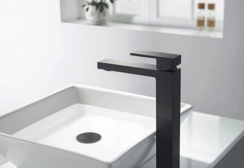 Смеситель для раковины-чаши Timo Selene черный (3061/03F) фото 4