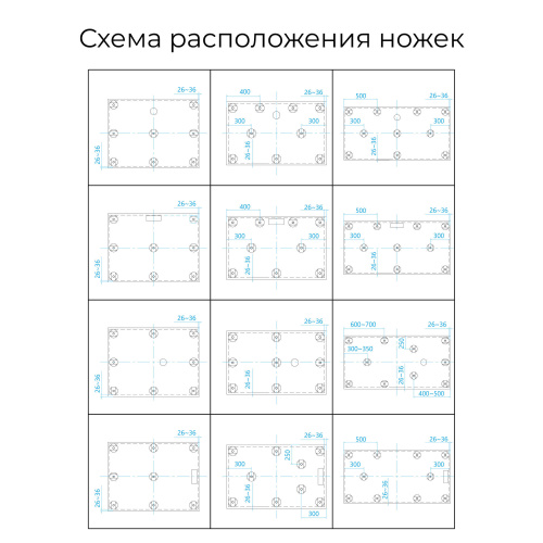 Душевой поддон прямоугольный RGW ST-W Белый 700x1700 фото 4