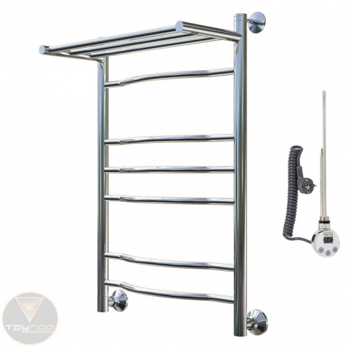 Электрический полотенцесушитель «ЛОТОС» серия 3 с полкой фото 4