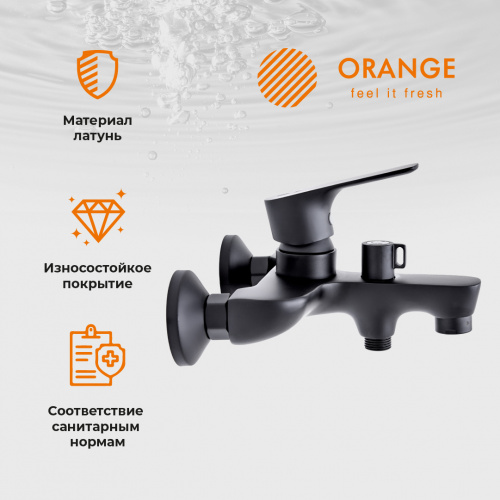 Смеситель для ванны/душа Orange Aristo M19-100b черный фото 13