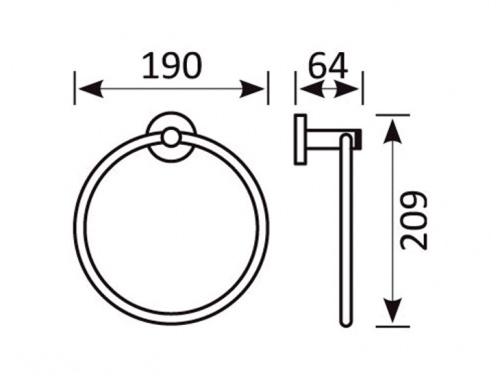 Полотенцедержатель кольцо RBE511 фото 2