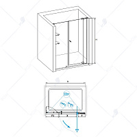 Душевая дверь RGW HO-07 Прозрачное 1100