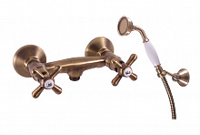 MK180.5/2SM MORAVA RETRO - смеситель для душа, лейка, подвижный держатель, ЦВЕТ БРОНЗА RAV Slezak