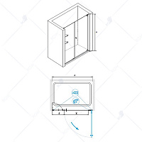 Душевая дверь RGW HO-05 Прозрачное 1300