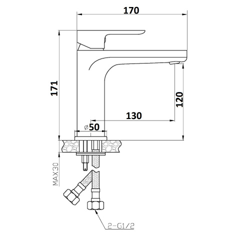 Смеситель для раковины Agger Gorgeous A0202100 фото 2