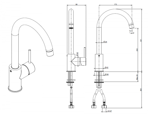 Смеситель Florentina  «Альфа ИТ» фото 2