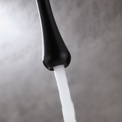 Смеситель для раковины BRONZE DE LUXE Scandi высокий черный (9015B) фото 4