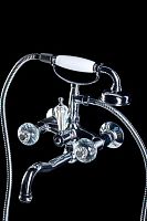 Смеситель для ванны(душевой комплект) FLORA Хром