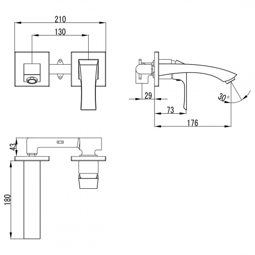 Смеситель для раковины Lemark Unit (LM4526C) фото 4