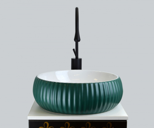 Смеситель для раковины BRONZE DE LUXE Scandi высокий черный (9015B) фото 5