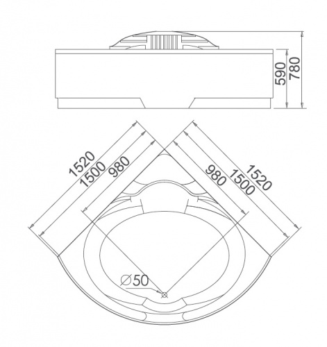 Акриловая ванна Gemy G9082 O фото 5