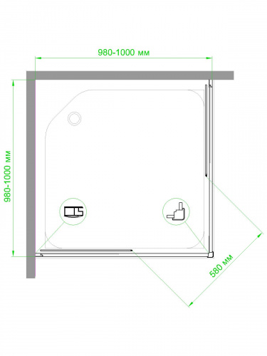 Душевой уголок Royal Bath RB HPD-T 100х100х185 (прозрачное) фото 3