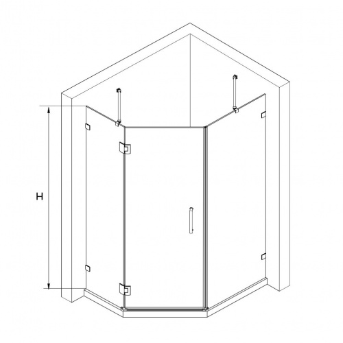 Душевой уголок RGW HO-092L Прозрачное 900x1200 фото 4