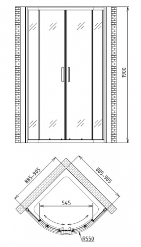 Душевой уголок Gemy Victoria S30072 фото 5