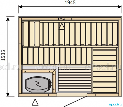 Финская сауна Harvia Variant с обшивкой из ели S2015 фото 3