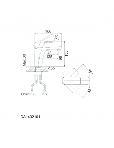Смеситель для раковины D&K Berlin Steinbeis (DA1432116) фото 2