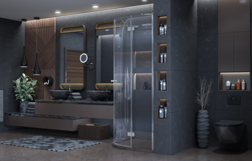 Душевое ограждение Ambassador Diamond 12011102 (1000x1000x2000), 1 место фото 3