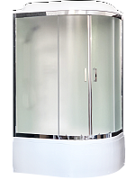 Душевая кабина Royal Bath  RB 8120BK3-WC-CH (белое/матовое) левая