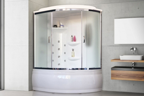 Душевая кабина Royal Bath  RB 170ALP-C-CH (матовое) левая фото 2