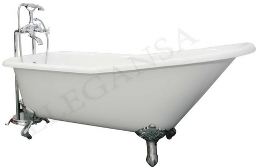 Чугунная ванна отдельностоящяя Elegansa SCHALE CHROME 170х75