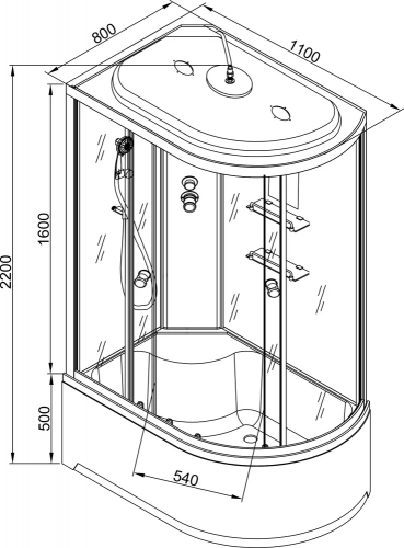 Душевая кабина AvaCan EM4511 L LED фото 15
