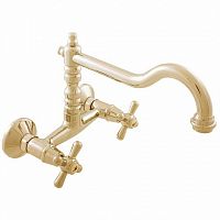 MK102.5/28Z MORAVA RETRO - смеситель кухонный настенный, ЦВЕТ ЗОЛОТО RAV Slezak