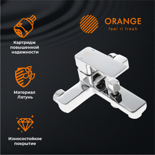 Душевая система Orange Plito M16-933cr смеситель с изливом, хром фото 12