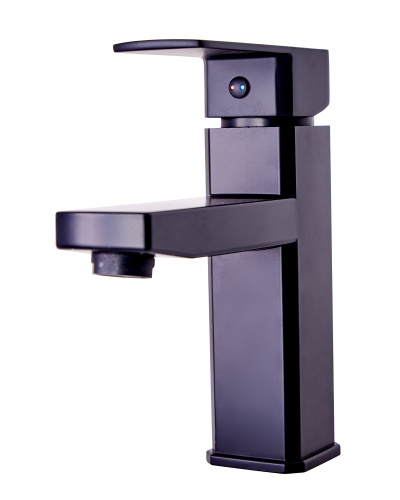 OneLife P06-021b полимерный смеситель для раковины, черный фото 4