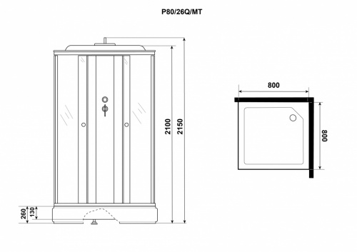 Душевая кабина Niagara Promo P90/26Q/MT фото 5